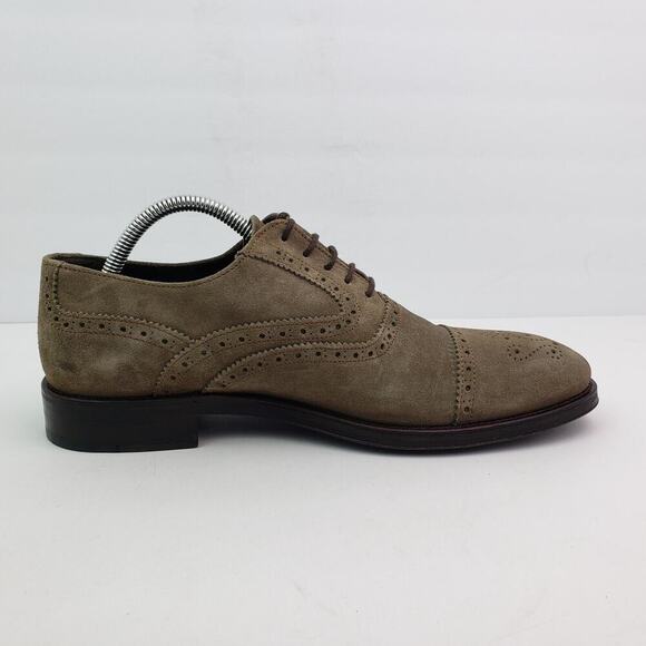 Crosby Square Tanger Mens Size 8.5 Brown Suede Formal Cap Toe Oxford Shoes main image 10